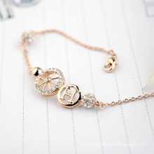 Wholesale China Bracelet Jewellery pure diamond letter h and wheel crystal bracelet jewellery accessories